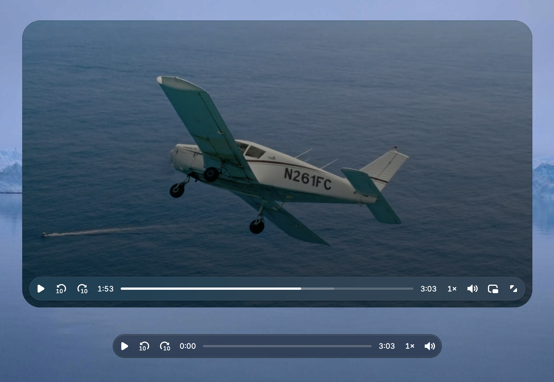 Default video skin
